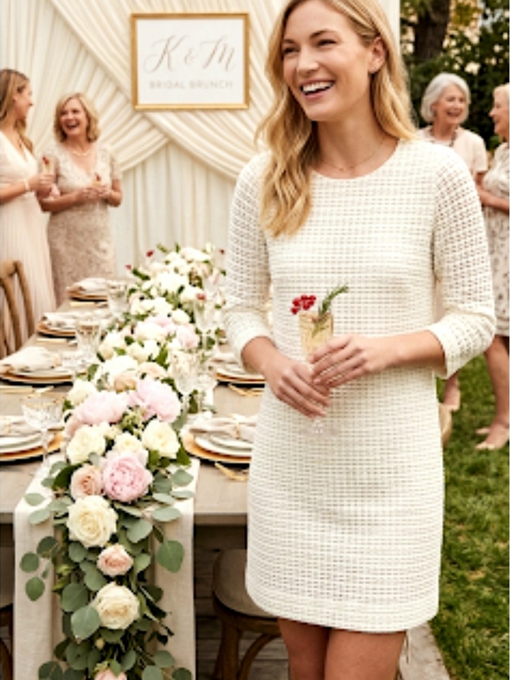 Kate Spade Ashby Winter Shift Dress in Seaside Cream Size 8